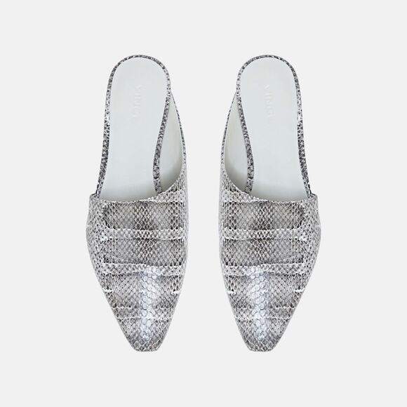 VINCE Gena Snake Print Leather Mule - Picture 2 of 7
